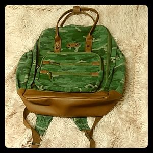 Army green backpack